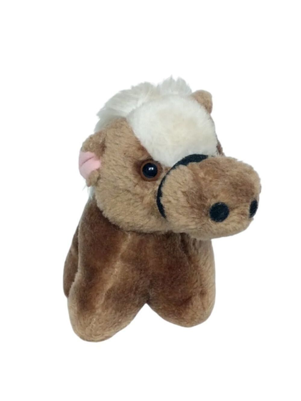 Vintage Russ Berrie Brown Horse Plush Stuffed Animal 6 Inch